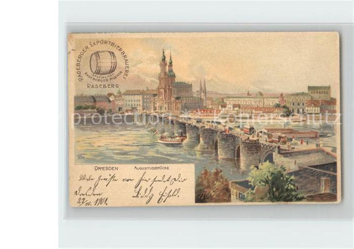 DRESDEN Elbe Augustusbruecke