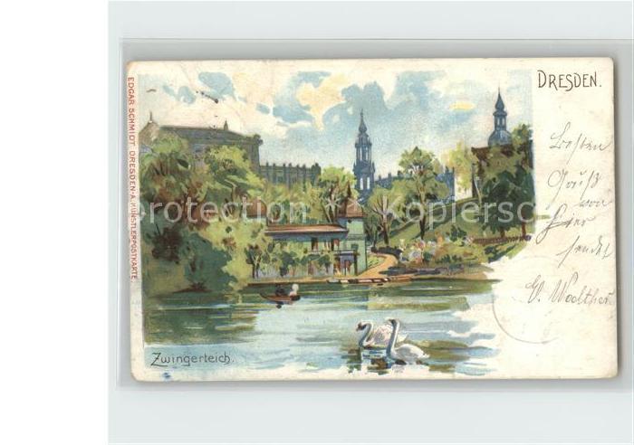 DRESDEN Elbe Zwingerteich