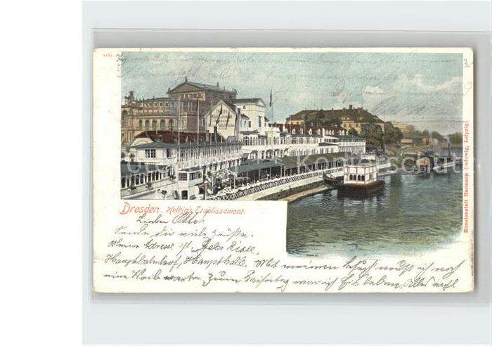 DRESDEN Elbe Helbig's Etablissement