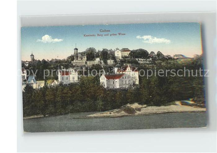 Guben Kaminskyberg und gruene Wiese