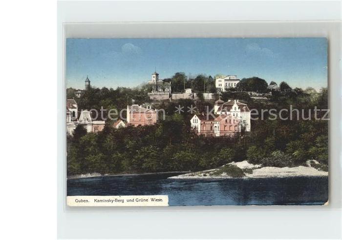 Guben Kaminsky Berg und gruene Wiese