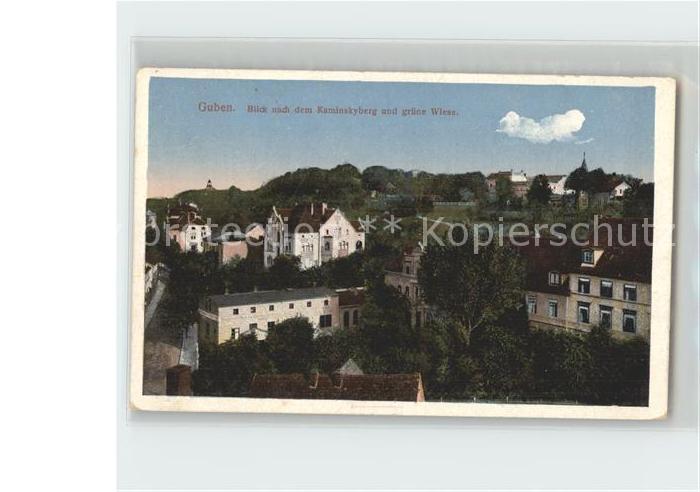 Guben Kaminsky Berg und gruene Wiese