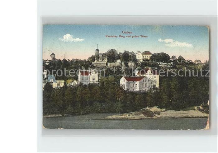 Guben Kaminsky Berg und gruene Wiese