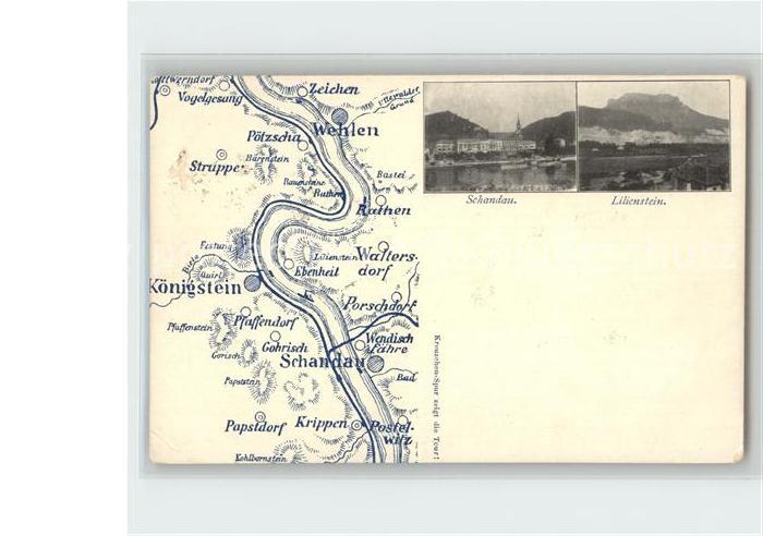 Bad Schandau Lilienstein Landkarte