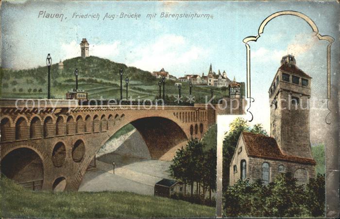 Plauen Vogtland Friedrich August- Bruecke Baerensteinturm