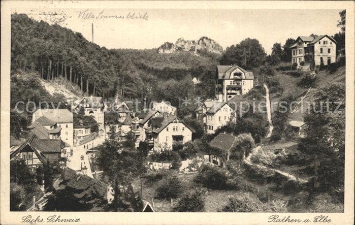 Rathen Saechsische Schweiz Stadtansicht