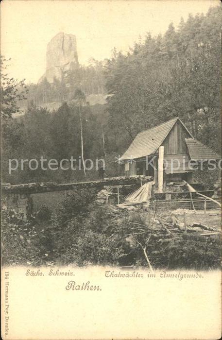 Rathen Saechsische Schweiz Talwaechter Amselgrund