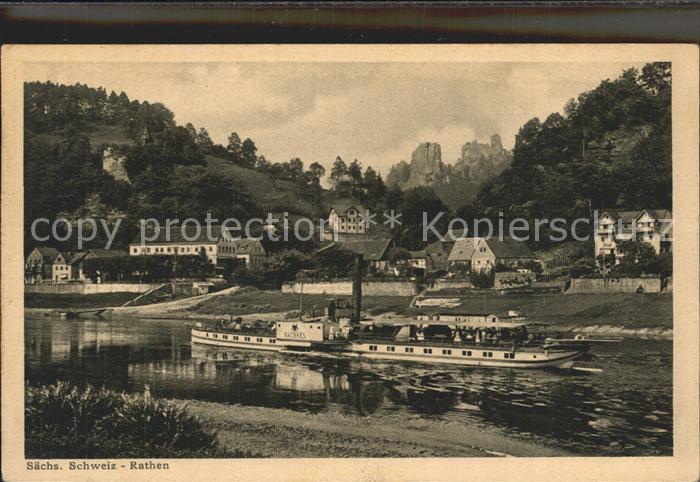 Rathen Saechsische Schweiz Dampfschiff