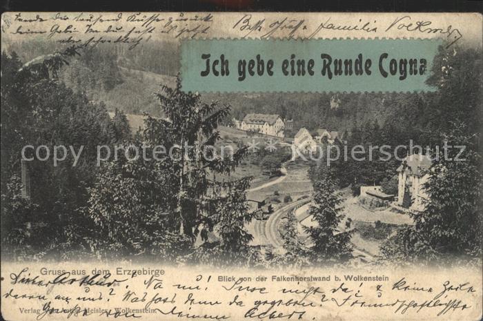 Wolkenstein Erzgebirge Blick von der Falkenhorstwand