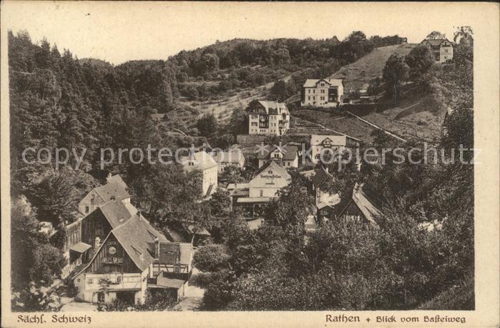 Rathen Saechsische Schweiz Stadtansicht