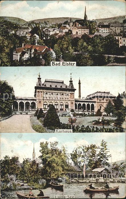 Bad Elster Teilansicht Kurhaus Luisa See