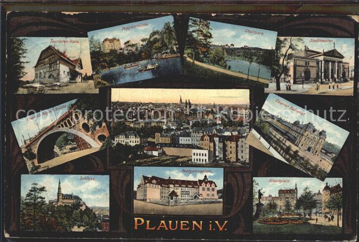 Plauen Vogtland Touristenhaus Poppenmuehle Stadtpark Stadttheater Friedr Aug Bru