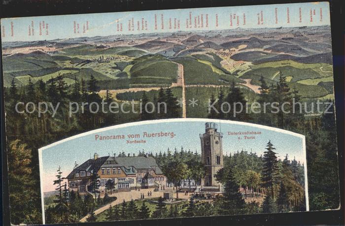 Auersberg Wildenthal Panorama Unterkunftshaus Turm