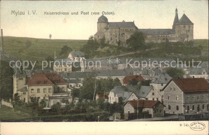 Mylau Kaiserschloss und Post