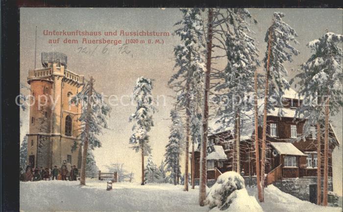 Auersberg Wildenthal Unterkunftshaus und Aussichtsturm