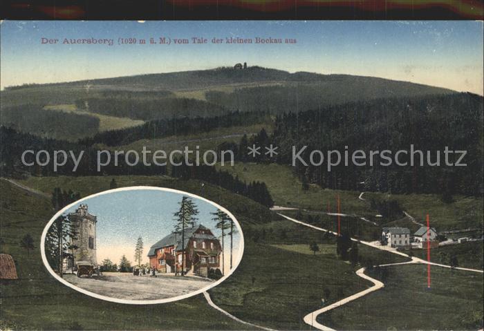 Auersberg Wildenthal mit Unterkunftshaus und Aussichtsturm