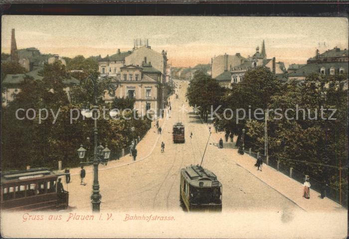 Plauen Vogtland Bahnhofstrasse Strassenbahnen