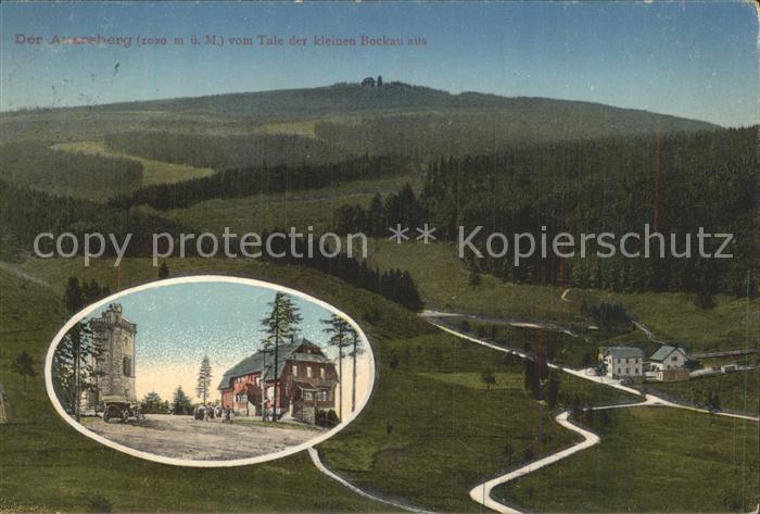 Auersberg Wildenthal Panorama Unterkunftshaus Aussichtsturm