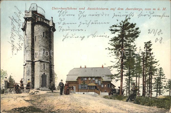 Auersberg Wildenthal Unterkunftshaus Aussichtsturm