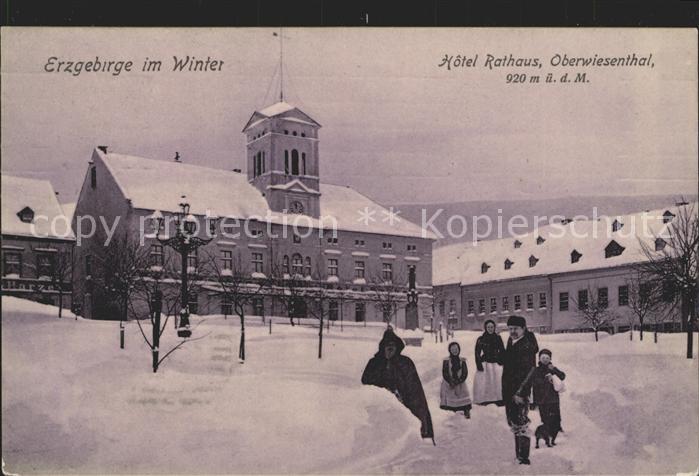 Oberwiesenthal Erzgebirge Hotel Rathaus im Winter