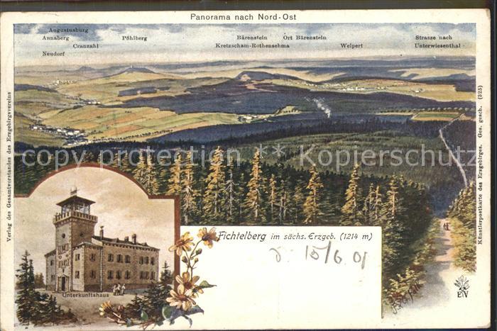 Oberwiesenthal Erzgebirge Panorama Fichtelberg Unterkunftshaus