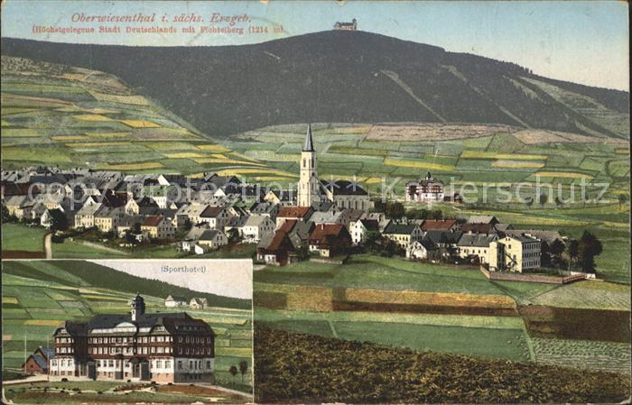Oberwiesenthal Erzgebirge Panorama Fichtelberg Sporthotel