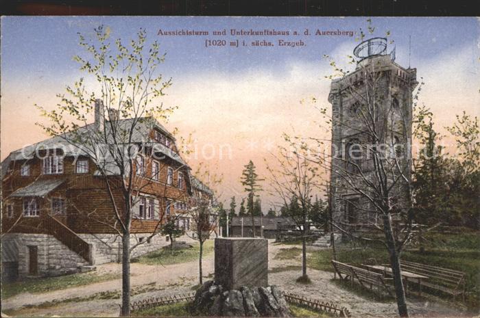 Auersberg Wildenthal Unterkunftshaus mit Aussichtsturm