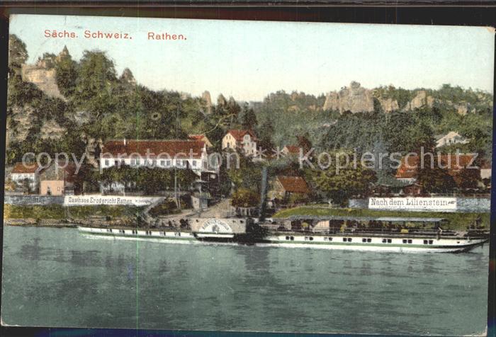 Rathen Saechsische Schweiz Elbepartie Dampfer