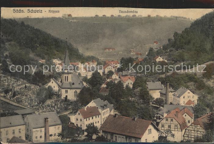 Krippen Bad Schandau Teilansicht mit Neu Schandau
