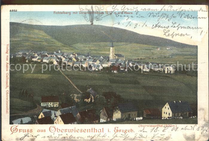 Oberwiesenthal Erzgebirge mit Fichtelberg und Unterkunftshaus