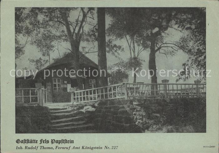 Papststein Gaststaette Fels