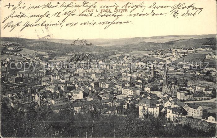 Aue Erzgebirge Totalansicht