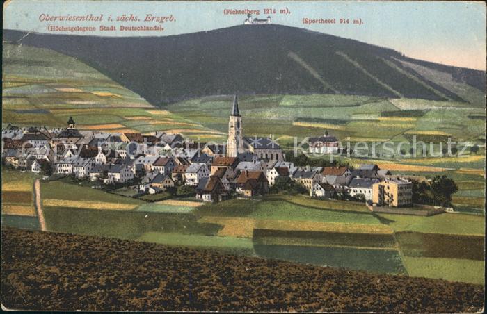 Oberwiesenthal Erzgebirge mit Fichtelberg und Sporthotel