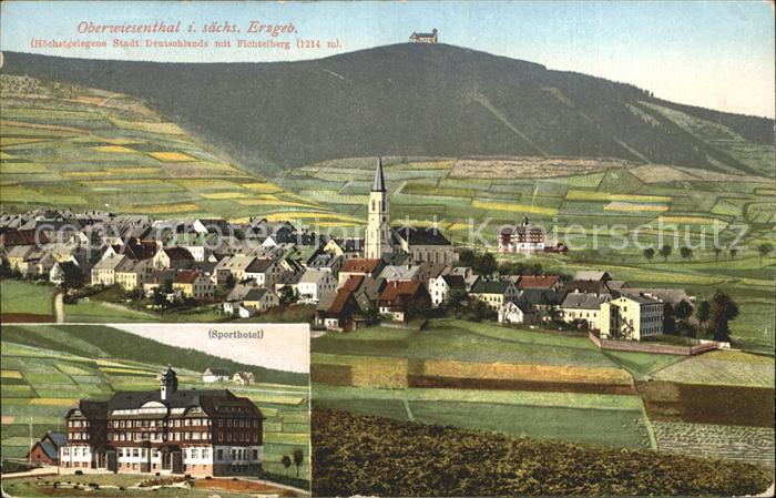 Oberwiesenthal Erzgebirge mit Fichtelberg