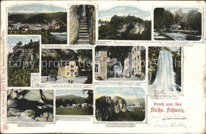 Saechsische Schweiz Bad Schandau Wolfsschlucht Hohnstein Polenztal Brand Weiters