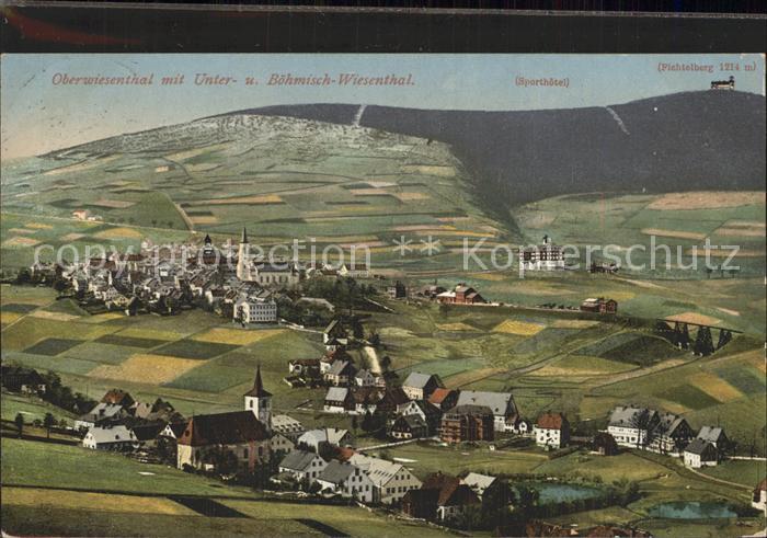 Oberwiesenthal Erzgebirge mit Unter und B?hm Wiesenthal Sporthotel Fichtelberg