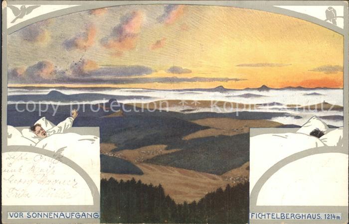Oberwiesenthal Erzgebirge Sonnenaufgang Fichtelberghaus