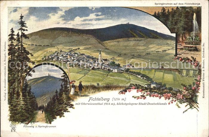 Fichtelberg Oberwiesenthal Panorama Fsusweg zum Springbrunnen