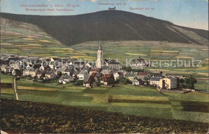 Oberwiesenthal Erzgebirge mit Fichtelberg und Sporthotel