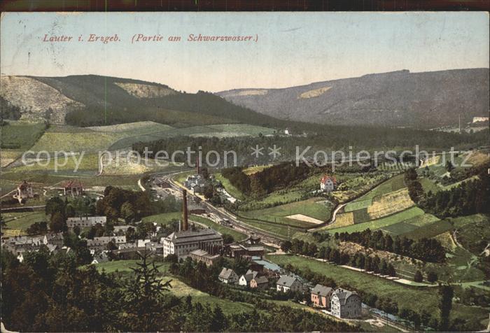 Lauter Schwarzenberg Erzgebirge Panorama Partie am Schwarzwasser