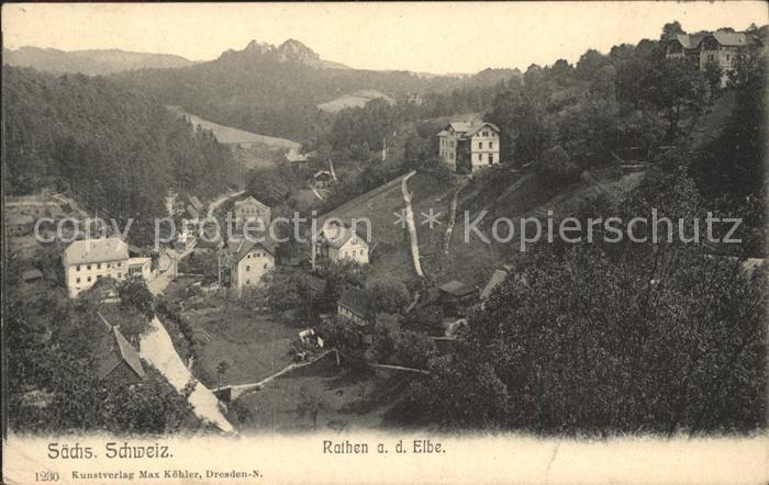 Rathen Saechsische Schweiz Teilansicht