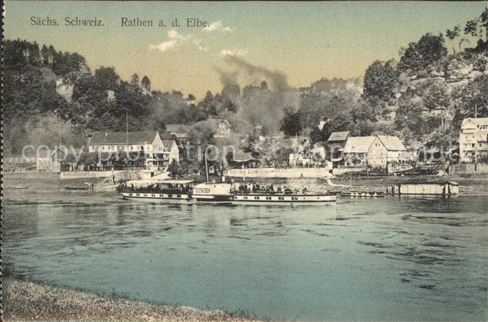 Rathen Saechsische Schweiz Elbepartie Dampfer