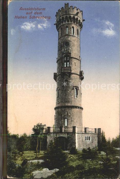 Schneeberg Tschechien Aussichtsturm auf dem Hohen Schneeberg