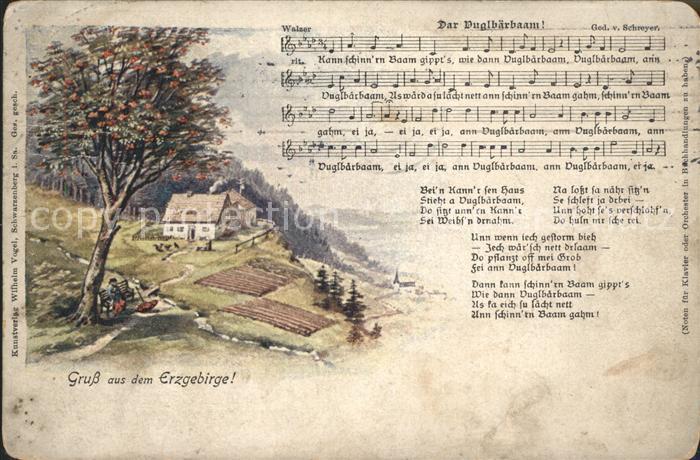 Schwarzenberg Erzgebirge Dar Vuglbaerbaam Volkslied