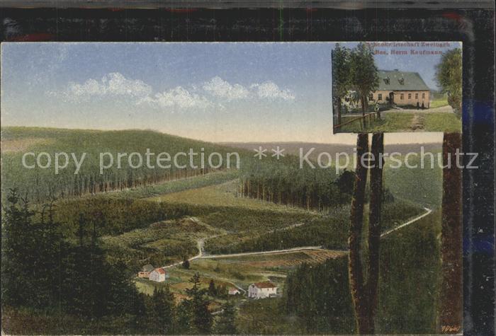 Zweibach Panorama mit Schankwirtschaft Gasthaus