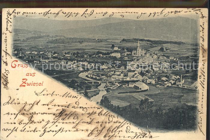Zwiesel Niederbayern Panorama Koenigreich Bayern