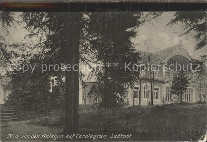 Carolagruen Blick von den Anlagen auf die Heilstaette