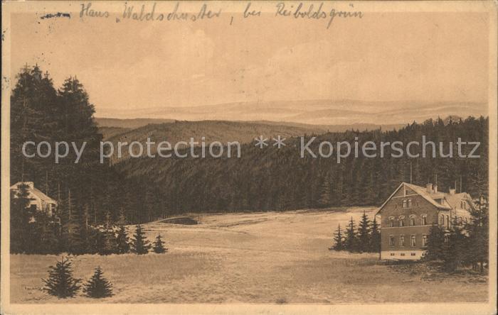 Bad Reiboldsgruen Fernsicht auf das Erzgebirge vom Hotel Waldschuster