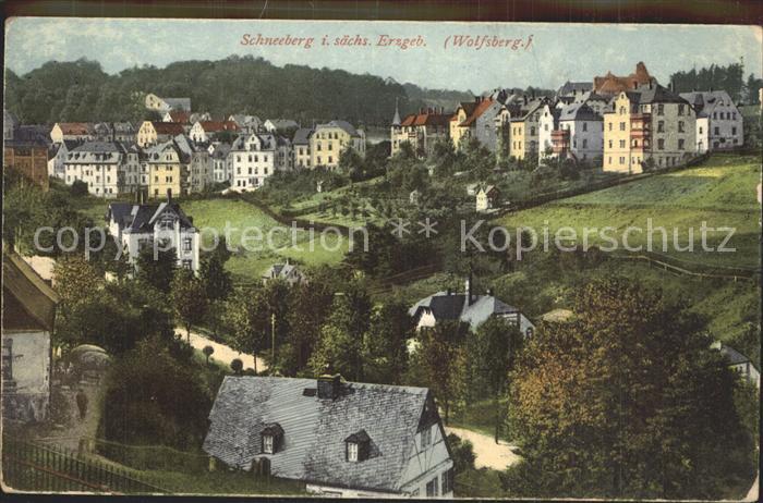 Schneeberg Erzgebirge Teilansicht Wolfsberg