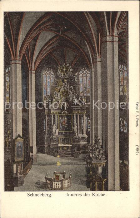 Schneeberg Erzgebirge Inneres der Kirche